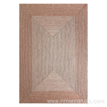 Brown design Polypropylene indoor and outdoor woven rug